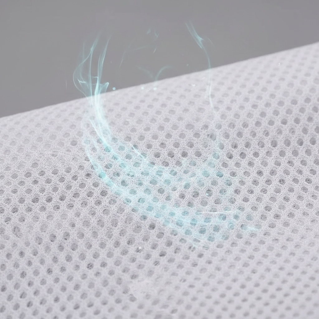 Breathable mesh fabric detail