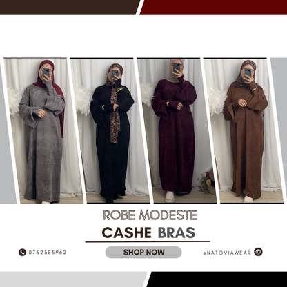 NAT-VELVET robe longue avec cache bras