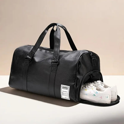 Sport Fitness Bag, Travel Bag, Black Stylish Business Travel Bag, Separate Shoe Depot, Zip Off, For Gym, Sport, Travel, Waterproof