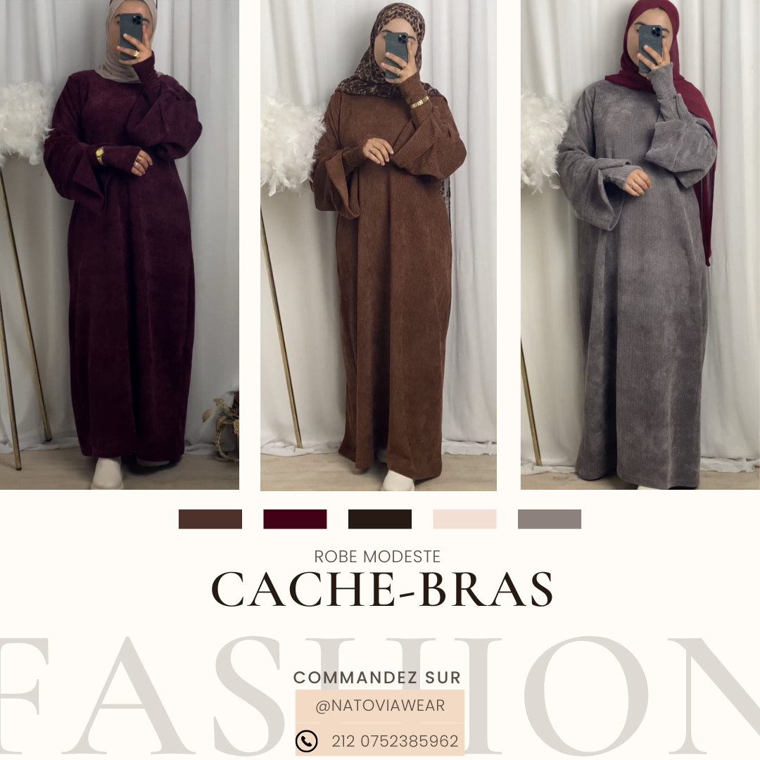 NAT-VELVET robe longue avec cache bras