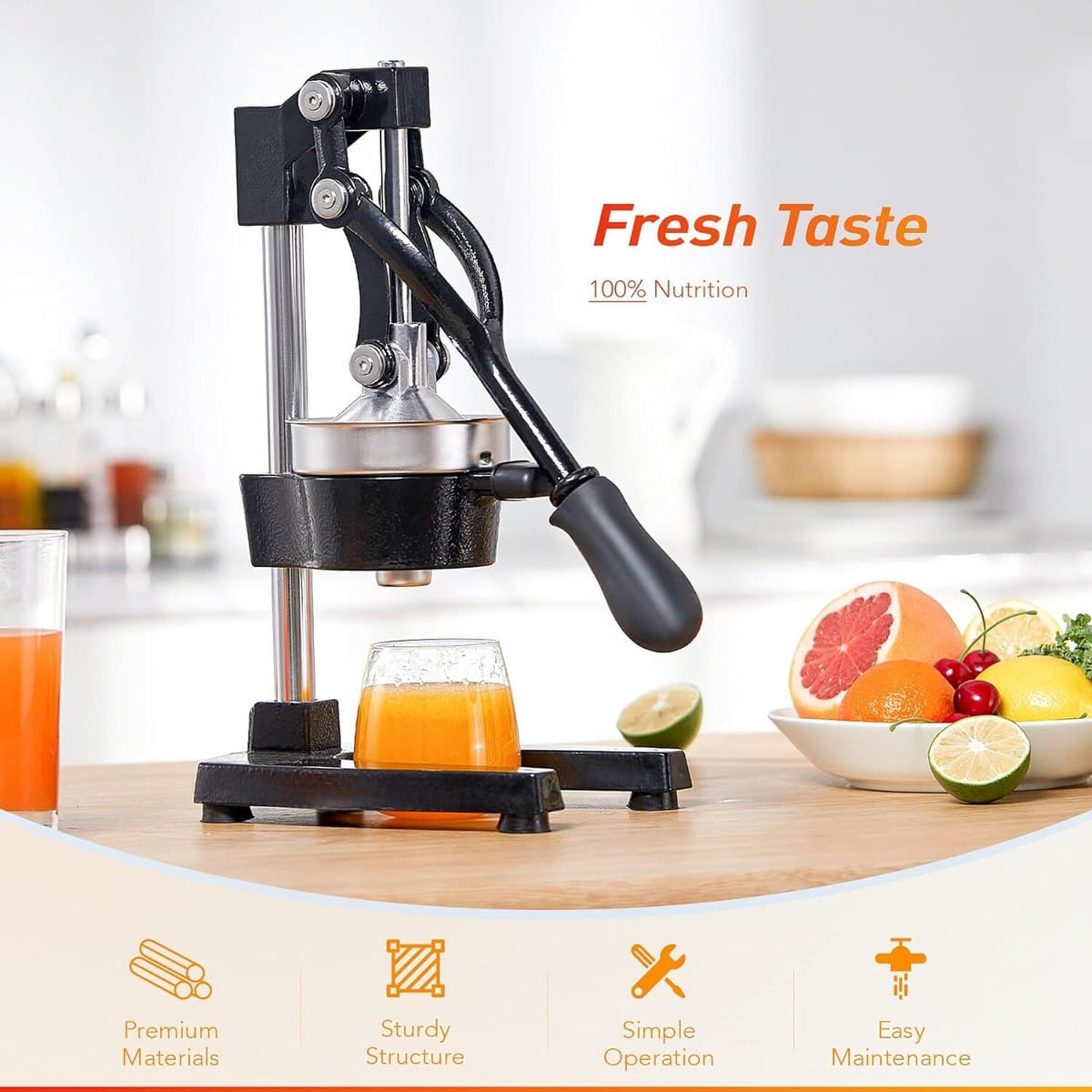 Premium Cast-Iron Manual Juicer