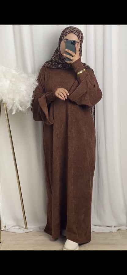 NAT-VELVET robe longue avec cache bras