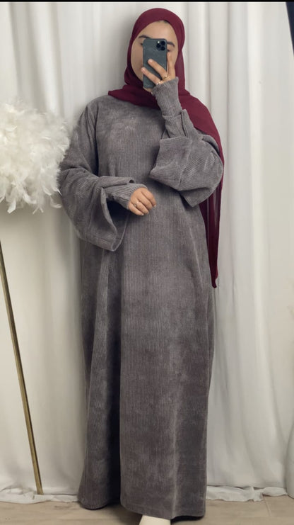 NAT-VELVET robe longue avec cache bras