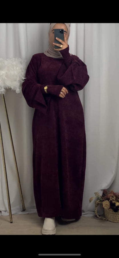 NAT-VELVET robe longue avec cache bras