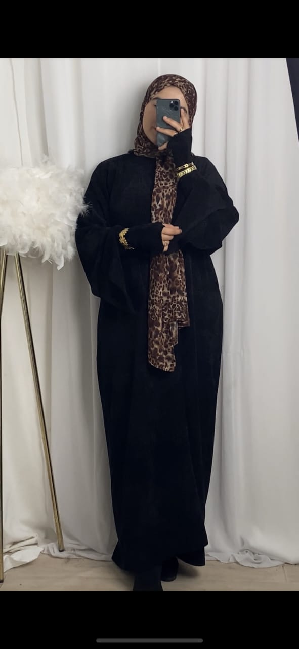 NAT-VELVET robe longue avec cache bras